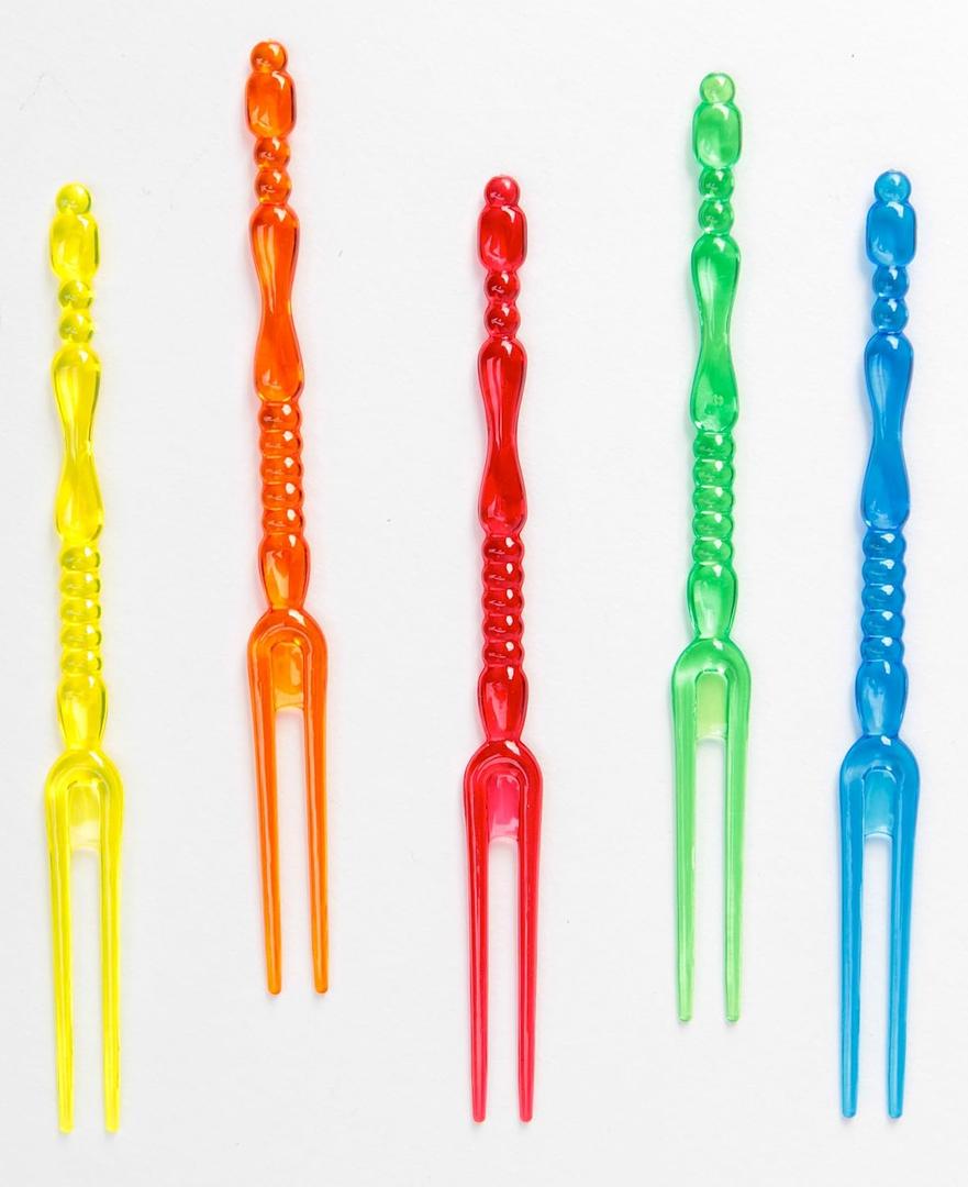 The BAR Set of 50 Cocktail/Appetizer Forks in Assorted Colors