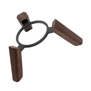 Metal Wood Desktop Stand Holder for Bluetooth-Compatible Speakers, Antislip Base with Silicone Mats