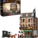 Baker Street 221B Apartment Adult Building Block Set with 5 Self-Developed Minifigures, Sherlock Holmes Collectible Architecture Modular Kit for Home or Office Decor
