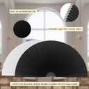 Arch Window Shade Blackout Cellular Shades Half Moon Circle No Drill Blinds, 72"W x 36"H