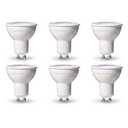 Amazon Basics MR16 LED Light Bulb, 50W Equivalent, Energy Efficient 7W, GU10 Base, Warm White 3000K, Dimmable, 10,000 Hour Lifetime, 6-Pack