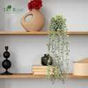 Der Rose 1Pcs Fake Plants Hanging Artificial Potted Faux Eucalyptus Plants for Modern Boho Farmhouse Bathroom Office Desk Wall Art Shelf Living Room Aesthetic Decor Indoor