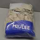 MIULEE Taupe Pinch Pleated 100% Blackout Linen Curtains for Bedroom, Room Darkening Light Blocking Window Curtains 84 inches Long for Living Room, Black Out Pleat Drapes with Pin Hooks, 2 Panels