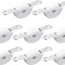 uxcell 25mm Sliding Door Nylon Pulley Furniture Roller Wheels 61mm Hole Distance for Screen Door Wardrobe Cupboard Closet, 8Pcs, White Silver Tone