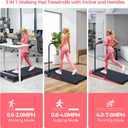 Walking Pad with Incline, 2026 Upgrade Electric Small Walking Pad with Handle Bar, 3.0HP Protable Walking Pad Treadmill with Handles and Incine for Home Small, 0.6-7.6MPH, 350LBS