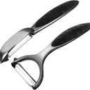 Vegetable Peeler, Potato Peelers for Kitchen Stainless Steel Multi-function Set Fruit Peeler For Kitchen and Household Tools Y & I Shape Swivel Blades for Fruit Vegetables(Black)