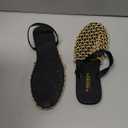 Allegra K Women's Slip on Mesh Flats Braide Slides Khaki Sandals, Size 40