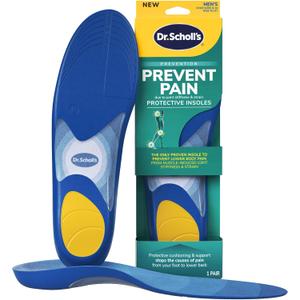 Dr. Scholl's Prevent Pain Protective Insoles, Protect Against Foot, Knee, Lower Back Pain, Promote Foot Health & Wellness, Trim to Fit Insert, Men Shoe Size 8-14, 1 Pair