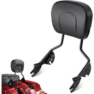 Amazicha Passenger Backrest Sissy Bar, Quick Release Sissy Bar Backrest Fit for Harley Davidson Touring Street Glide Road King Road Glide Electra Glide 2009-2024, Black