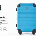 Travelers Club Phoenix Luggage, Blue Moon, 22-Inch Carry-On