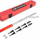 EWK Universal Camshaft Pulley Holder & Fan Clutch Removal Tool Set, Adjustable Sprocket Holding Wrench with 4 Pin Sizes for Timing Belt, Cam Gear & Pulley Service