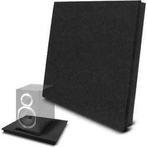 Pyle Sound Dampening Speaker Riser Foam - Audio Acoustic Noise Isolation Platform Pads Recoil Stabilizer w/ Rubber Base Pad For Studio Monitor, Subwoofer, Loudspeakers PSI12 (22.5 x 17.8 x 1.8 Inch)