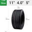 MAXROLLORS (2 Pack) 11x4.00-5 Lawn Mower Tires Tubeless, Zero Turn Mower Tires, Riding Lawnmower Smooth Tread, 4 Ply, 325 LBS