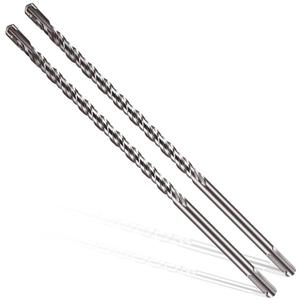 1/2x12 SDS-Plus Rotary Hammer Drill Bit, Carbide Tip 4-Cutter for Brick,Stone & Concrete, Packed of 2pcs.