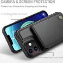 Vinich for iPhone 12/12 Pro Wallet Case with Card Holder, RFID Blocking Credit Slots Kickstand Shockproof Phone Cover Fit for iPhone 12/12 Pro 6.1" Black
