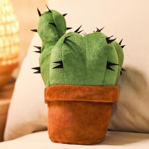 Cactus Shape Pillow-3D Throw Pillow Sofa Cactus Shaped Pillow Plush Cactus Decorative Pillow Office Bed Cushion for Couch Sofa Living Room Home Decor for Plant Lovers, Garden Lovers (9.8 inch)