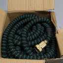 Upgraded Garden Hose 25+5ft, Non-Expandable Hose, Heavy Duty Kink-Resistant Flexible Water Hose with High-Density Fabric,LeakProof Hose Metal Shut-Off Valve Connector for Patio, Car Wash. (30FT)