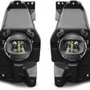 LED Fog Lights Assembly Compatible with 2013 2014 2015 Ford Explorer, Front Driving Fog Lamps Clear Lens Replacement Kit, DOT Certified - 1 Pair