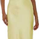 Realtix Satin Silk Backless Tube Tops Maxi Dress for Women Low Back Hollow Out Elegant Strapless Long Dresses Wedding Guest