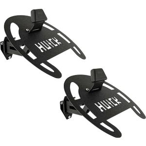 HUCK 2 Pack Helmet Wall Mount Holder Rack for Motorcycle Helmets, Coats (Basic, Black)