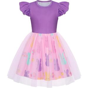 WonderBabe Toddler Tulle Dress Unicorn Outfit Ruffle Sleeve Birthday Holiday Clothes Girls Mermaid Causal Tutu Skirts, Size: 3-4T