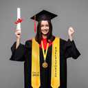 5Pcs Graduation Stole Class of 2026 Sash with Grad Award Medal Honor Cord