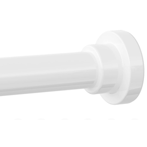 Mcrbeay Shower Curtain Rod, 1" Diameter Heavy Duty Tension Shower Rod, Non Slip Adjustable 28102 inch No Drilling Shower Curtain Rods Spring Tension For Bathroom, Shower Stall, No Rust, White