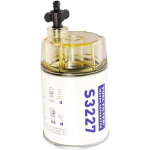 S3227 Marine Fuel Filter Fuel Water Separator with Clear Bowl Assembly Replacement For Marine Outboard Motor Mercury Replaces# S3227, 18-7948, 9-37882, 320R, 490R-RAC-01, 18-7922, 18-7922-1