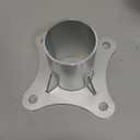 Zonon 1 Pcs 2 1/2 Inch Chain Link Fence Metal Post Base Parts (2-3/8 Od) Pipe Floor Flanges Galvanized Steel Round Posts, Outdoor