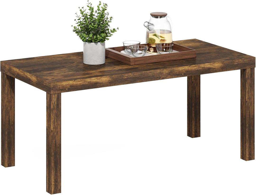 Furinno Classic Simple Coffee Table for Living Room, Amber Pine (Rectangle)