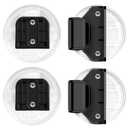HAMOPY Auto-Lock Retractable Baby Gate Replacement Free-Punch Parts, Original Hardware Set (Including 2 x Latches + 2 x Brackets) Only Fit 55&71 Auto-Lock Baby Gate(Black)