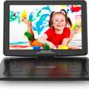 DBPOWER 17.9" Portable DVD Player with 15.6" Large HD Swivel Screen, 6 Hour Rechargeable Battery, Support USB/SD and Multiple Disc Formats, High Volume Speaker, Car Charger, Remote Control (Black)