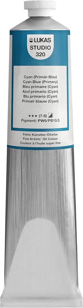 Studio Oil 200 ml Premium Quality Oil Colour Cyan (Primary Blue)