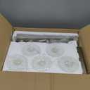 5-Light Bathroom Light Fixtures, 30" Nickel Bathroom Vanity Light with Milky White Glass Shade, Modern Bathroom Wall Lights Over Mirror, Farmhouse Wall Sconces Lighting for Bedroom Living Room