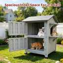 Plastic Insulated Outdoor Cat House with Escape Door