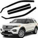 in Channel Window Visors for Ford Explorer 2020 2021 2022 2023 2024 2025 2026, Durable Rain Guards, Vent Window Visors Shades, Wind Deflectors for 20-26 Explorer, 4PCS