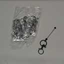 Tondiamo 12 Pcs Beadable Keychains Bars Bulk Blank Beaded Metal Keychain for Craft DIY Gift