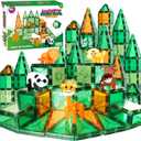 TOY Life 38 Pcs Magnetic Tiles Animals for Toddlers 3-5 Magnet Blocks for Kids Ages 4-8 STEM Magnet Tile Toys Building Tiles Set Christmas Birthday Gift for Boys and Girls