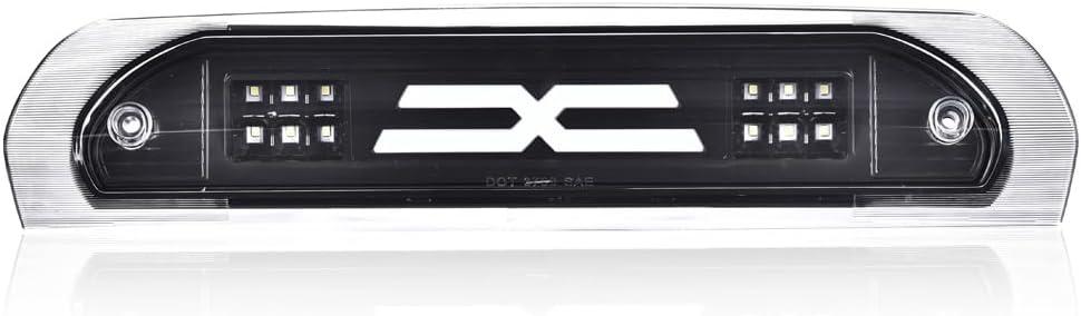 PIT66 LED 3rd Brake Light Compatible with Dodge Ram 1500 2002-2008/Compatible with Dodge Ram 2500 3500 2003-2009 Third Brake Light Cargo Black Housing Clear Lens