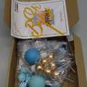 43 PCS Blue Elephant Cake Decoration Cute Baby Elephant Cake Decorations Oh Baby Cake Topper Star Cake Topper Blue Pearl Balls Cake Picks for Baby Shower Boy Elephant Theme Party Supplies