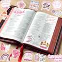 3 x 50 PCS Bible Verse Stickers Jesus Inspirational Pink Christian Stickers Faith Bible Scripture Sticker Religious Sticker for Adults Faith Based Gifts