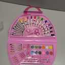 Hello Kitty Colored Pencils Art Supplies Kids Drawing Kit School Supplies Painting Kit Girls Drawing Pencils Art Kit Travel Case with Crayons Arts and Crafts for Kids 4-12 (White/Pink)