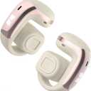 Monster Airclip AC210 Open Ear Headphones, Clip-On Earbuds, Lightweight Comfort, Secure Fit, Crystal-Clear Call, IPX6, 36H Playtime, Bluetooth 6.0 Wireless Earbuds for Running/Cycling/Gym (White)