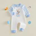 FYBITBO Infant Baby Boy Girl Clothing USA Flag Jumpsuit Short Sleeve Romper Newborn 4th of July Outfit One Piece Clothes, 3-6 Months