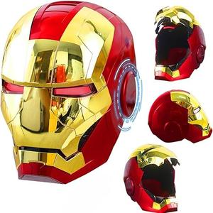 Wearable Iron Helmet with Eyes Glow Voice, Touch and Remote Control Cool Stuff Super Hero Mask Cosplay Costume Suits Amazing Helmets hot Toys Masks for Adults for Age 12+ Years Old