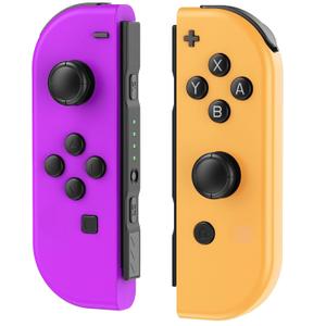 CIMENNTU Switch Controller for Nintendo Switch Controller, Switch Controller Replacement Accessories with Double Vibration/Wake-Up/Motion Control/Screenshot（Purple&Green）