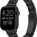 Stainless Steel Apple Watch Bands, Adjustable Metal Strap 38mm 40mm 41mm 42mm 44mm 45mm 46mm 49mm, Dressy Bracelet Compatible with Apple Watch Series 12 11 10 9 8 7 6 5 4 3 2 1 SE Ultra