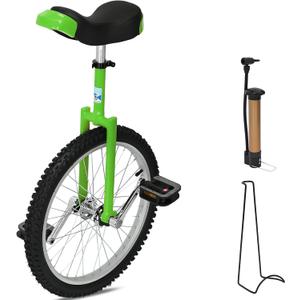 MYOYAY 20 Inch Unicycle, Unicycle for Adults, Mountain Unicycle Height Adjustable, Unicycle with Stand, Anti-Skid Pedal, Indoor Outdoor Sports Fitness Balance Training Fun Exercise Bicycle