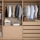 StorageWorks 6 Pack Wooden Hangers, Extra Wide Shoulder Wood Hangers with Locking Bar for Suit, Shirt, Coat, Pants, Natural Color