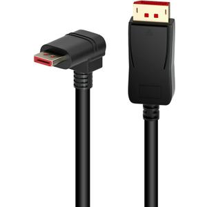 BolAAzuL 90 Degree Displayport 1.4 Adapter Cable, Right Angle Display Port Cable Downward Angled 8K/60Hz, 4K/144Hz 6ft/1.8m Male/Male High Speed for SSUPD Meshlicious/Vertical Mounted GPU